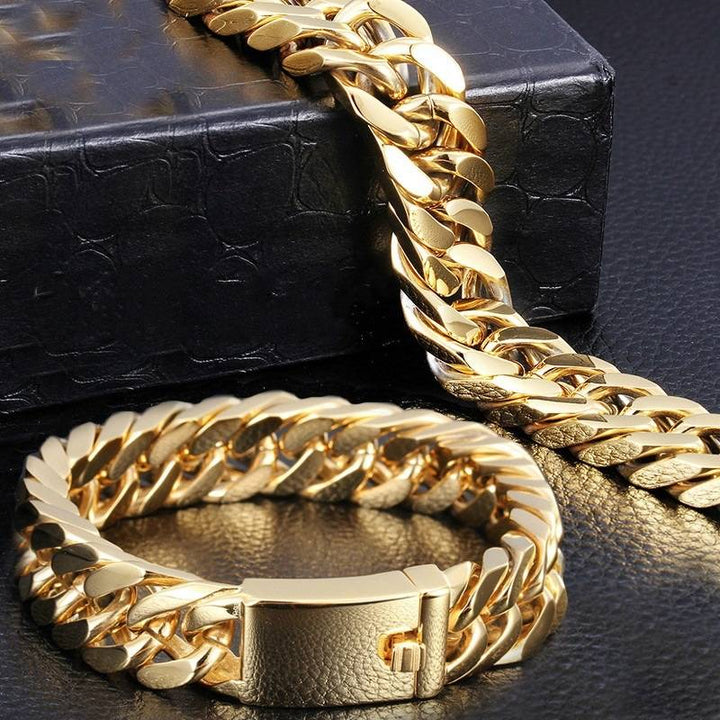 EDICIÓN LIMITADA | Pulsera cubana de oro, para aumentar estatus⚜️