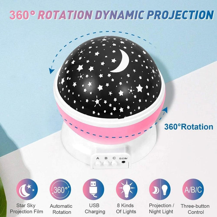 Lampara Rotatoria Proyector Cielo Estrellas giratoria