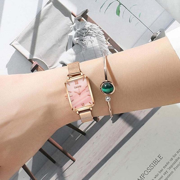 🔥PRODUCTO EXCLUSIVO | Reloj de lujo y pulsera de esmeraldas para elegancia 💚 + Collar de perlas gratis💎