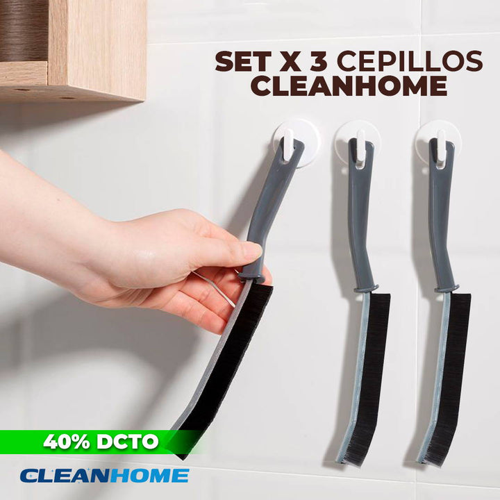 ¡EXCLUSIVO! SET X3 DE CEPILLOS CLEANHOME